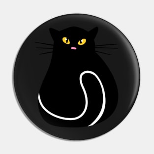 Happy Black Cat Pin