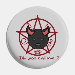 Devilishly diabolical cat Pin