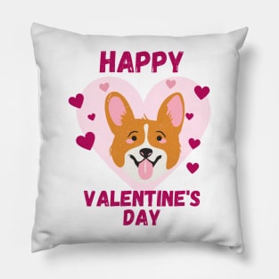 Happy Valentines Day - Corgi Pillow