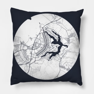 Brasilia, Brazil City Map - Full Moon Pillow