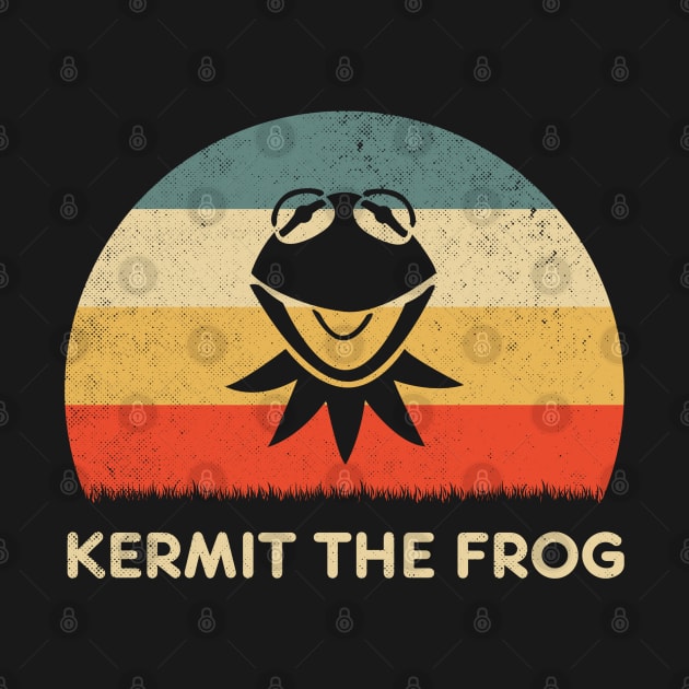 Retro Kermit the Frog Sunset by Symmetry Stunning Portrait