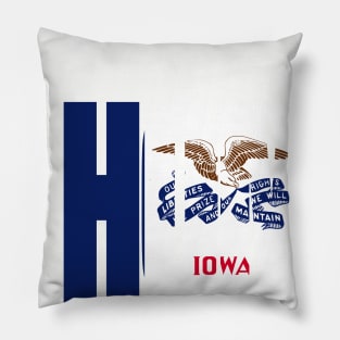 Iowa Home - State Flag Pillow