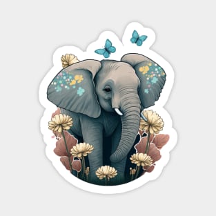 Colourful Cute Elephant Magnet