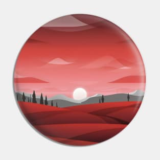 Stunning red landscape minimalist art Pin