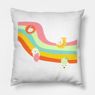 Cute Rainbow Fruit Dog Pillow