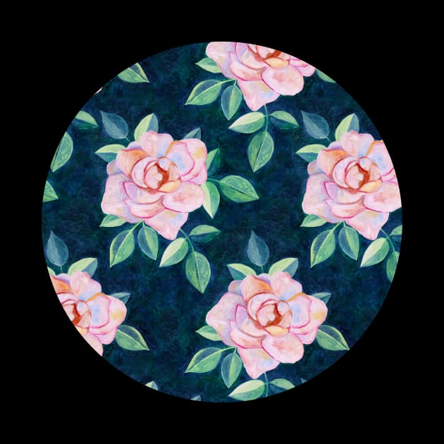 Simple Pink Rose Oil Painting Pattern by micklyn