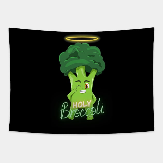 Holy Broccoli Tapestry by Majkelos