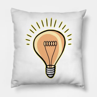 Lightbulb the light for new ideas Pillow