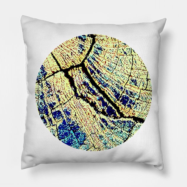 Golden Energetic Grid Pillow by Tovers