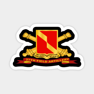 27th Field Artillery w Br - Ribbon Magnet