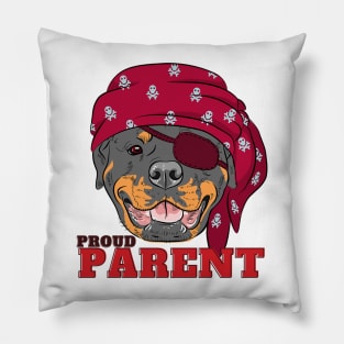 Proud Parent Dog Owner Designs, gift for animal lovers, dog owners, rottweiler owners Pillow