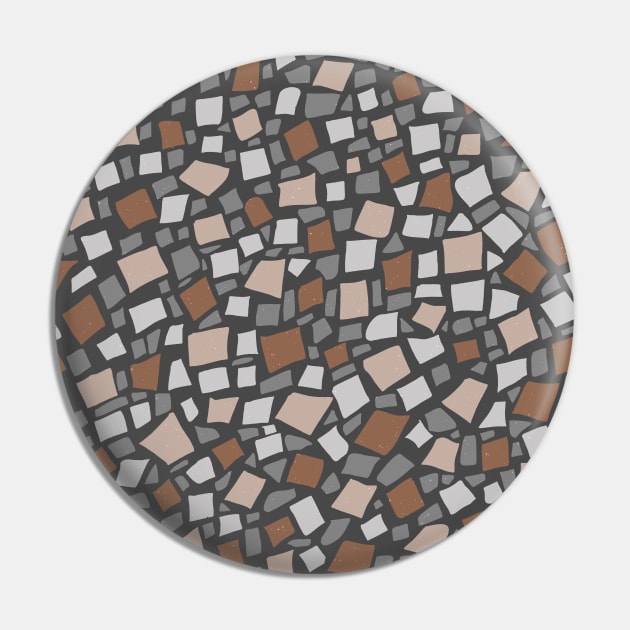 Broken Tiles Mosaic Pattern Brown Color Background GC-120-3 Pin by GraphicCharms