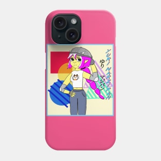 Yuri Marzipan the Oni - Cool Gal (fuschia and yellow) Phone Case