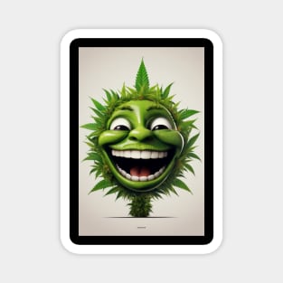 Weed Emoticon Magnet