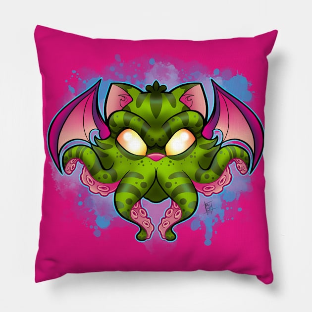 CaThulhu Pillow by InkyMcStapleface