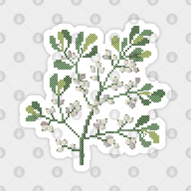 Oklahoma State Flower Mistletoe Magnet by inotyler