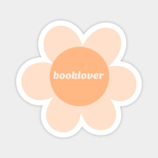 Booklover daisy flower design orange/yellow Magnet