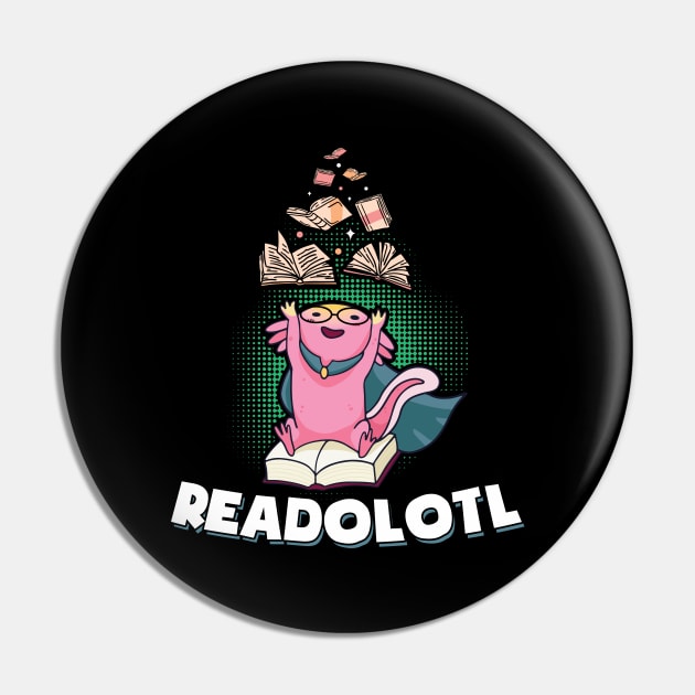 Reading Axolotl Mexican Salamander Readolotl Pin by Peco-Designs