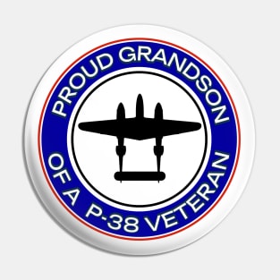 Proud Grandson of a P-38 Veteran Pin