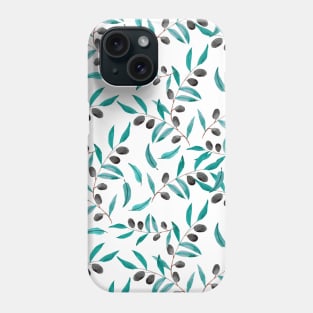 Watercolor Olive Branches Phone Case