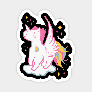 Cute Kawaii pink stars Penelope Magic Unicorn BoomBoomInk Magnet