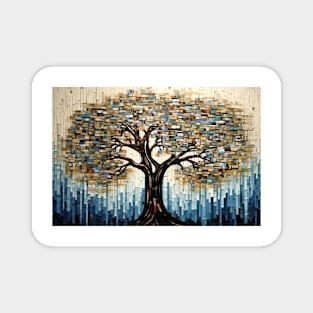 Tree Landscape Art Decor Paint Mosaic Magnet