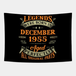 68th Birthday Gift Legends Born In December 1955 68 Years Old Tapestry