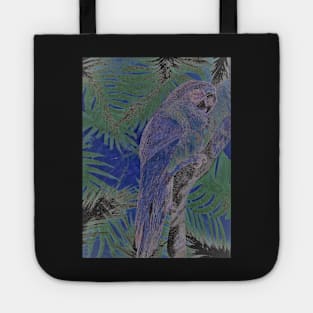 BLUE MACAW TROPICAL POSTER DECO ART PRINT PARROT VINTAGE DESIGN Tote