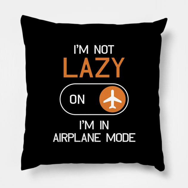 Airplane Mode Pillow by LuckyFoxDesigns