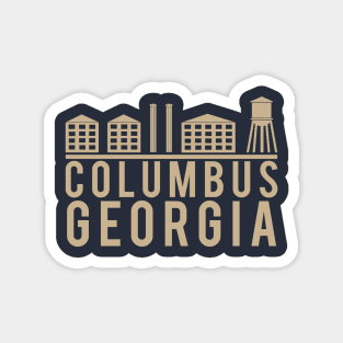 Columbus Georgia Skyline Logo Magnet