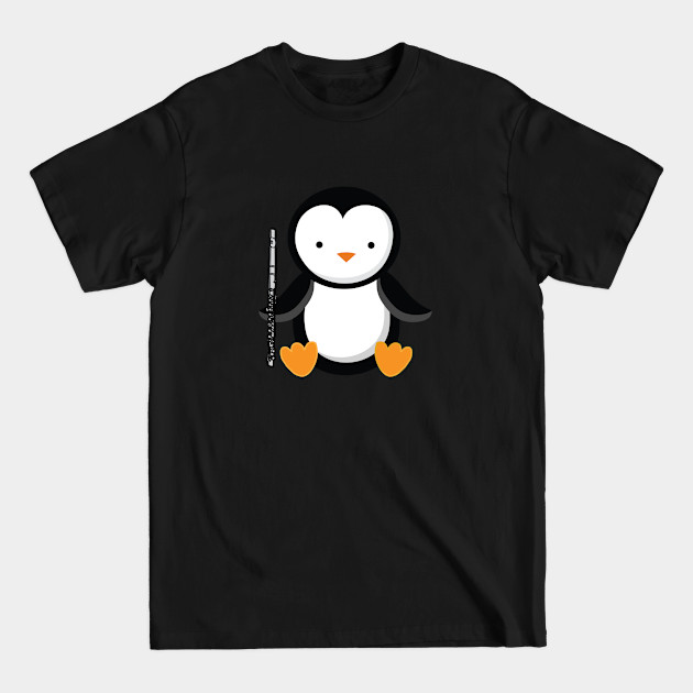 Flute Player Funny Penguin - Flute - T-Shirt