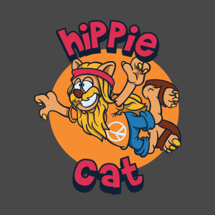 Peaceful hippie cat T-Shirt