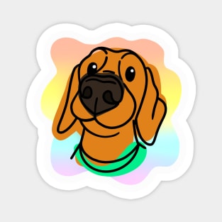 Rainbow Dachshund Magnet