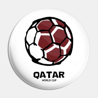 Qatar Football Country Flag Pin