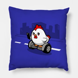 Funny Cute Kawaii Chicken Crossing The Road Funny Joke Pillow