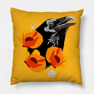 Crow and Diamonds Pillow