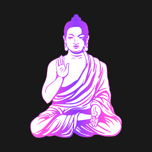 Buddha (violet) by emptyspaceshop