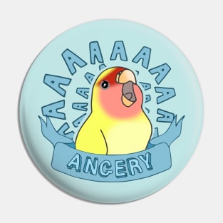 Angery yellow lovebird Pin