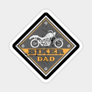 Biker Dad Motorcycle Distressed Magnet