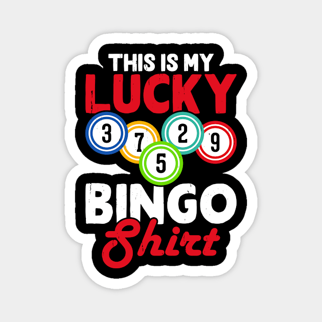 This Is My Lucky Bingo Shirt T shirt For Women Magnet by Xamgi