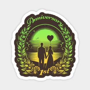 1st Anniversary Magnet