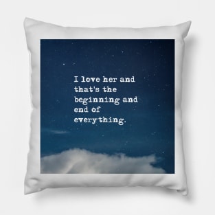 Beginning and end of everything - Fitzgerald in the night sky Pillow