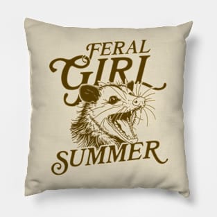 Feral Girl Summer Pillow