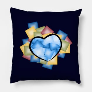 Heart in colour Pillow