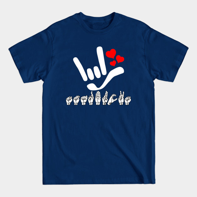 Discover STARBUCKS with I LOVE YOU sign plus hearts ASL Sign Language Design - Sign Language - T-Shirt