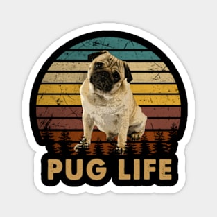 Paw-some Pals Pug Life, Trendy Tee for Canine Admirers Magnet