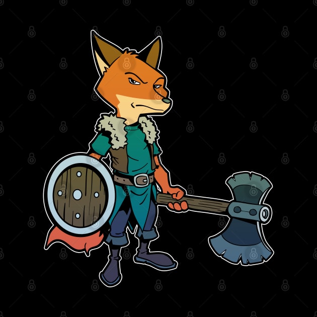 Comic animals - Fox Viking by Modern Medieval Design