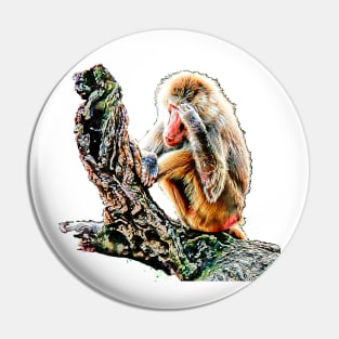 contemplating life baboon Pin