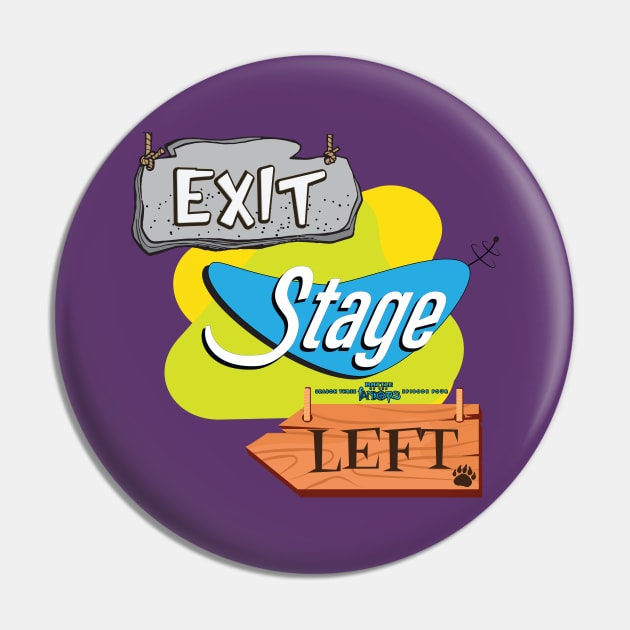 Exit Stage Left Pin by Fanthropy Running Clubs