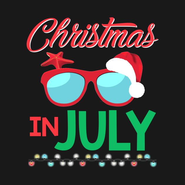 Christmas in July Santa Hat Sunglasses Summer Gifts by Beker